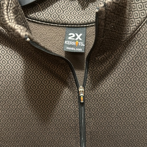 KERRITS Brown Quarter-Zip Pullover XXL EQUESTRIAN - Picture 6 of 13
